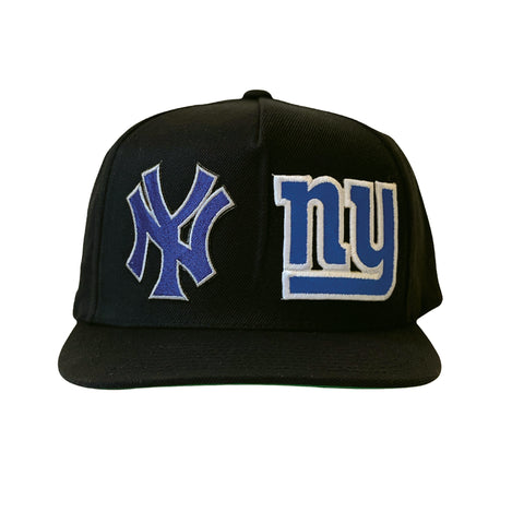 NY NY 2 SNAPBACK HAT - BLACK
