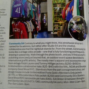 Spotted In Time Out New York: Community 54 In 'New stores (November 10–16, 2011)'
