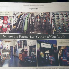 Spotted In The NY Times: Community 54 'Where the Racks Hold Ghosts of Our Youth'