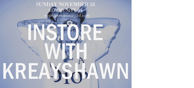Kreayshawn in store with Community 54 Toronto November 18th